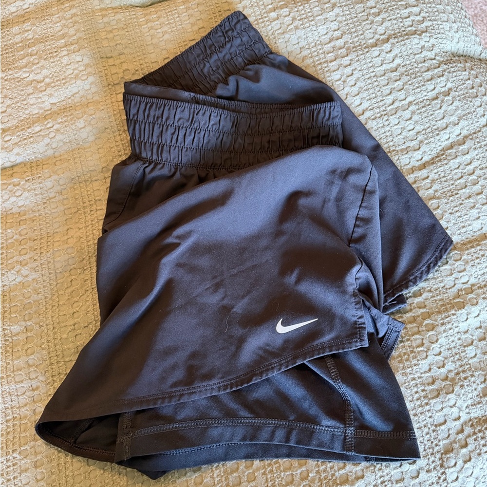 Nike Black Athletic Skort with White Swoosh